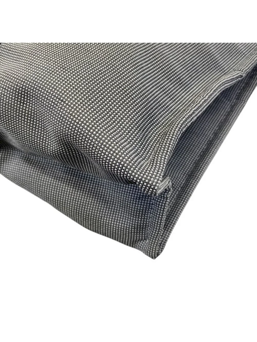 Hermes Her Line Pouch MM Clutch Multi Case Gray Canvas Polyester Logo Sophistica - Picture 4 of 9